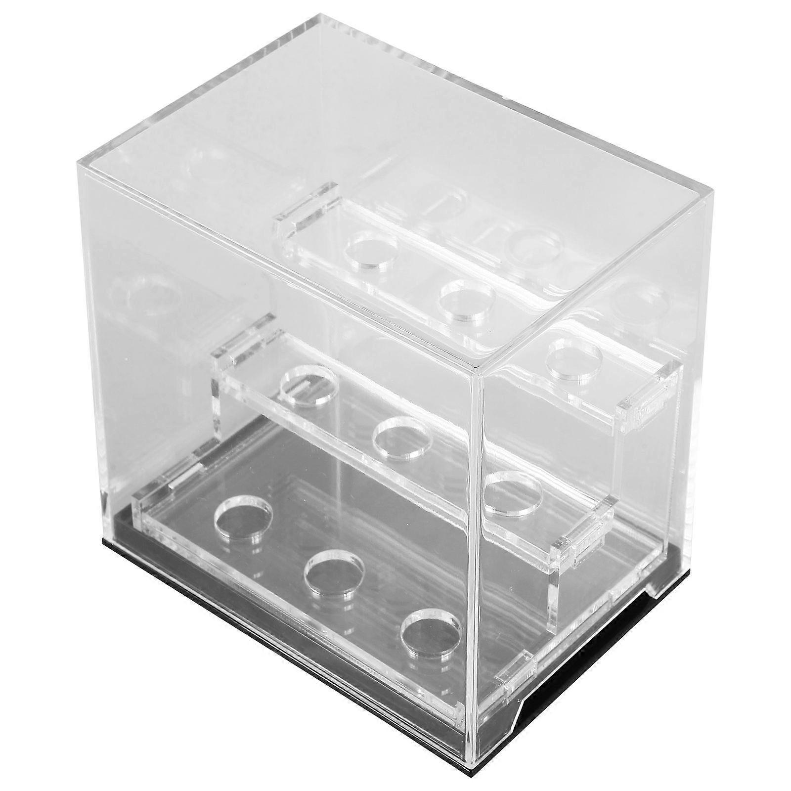 Black Acrylic Rock Display Container for Gemstone Display Transparent Box