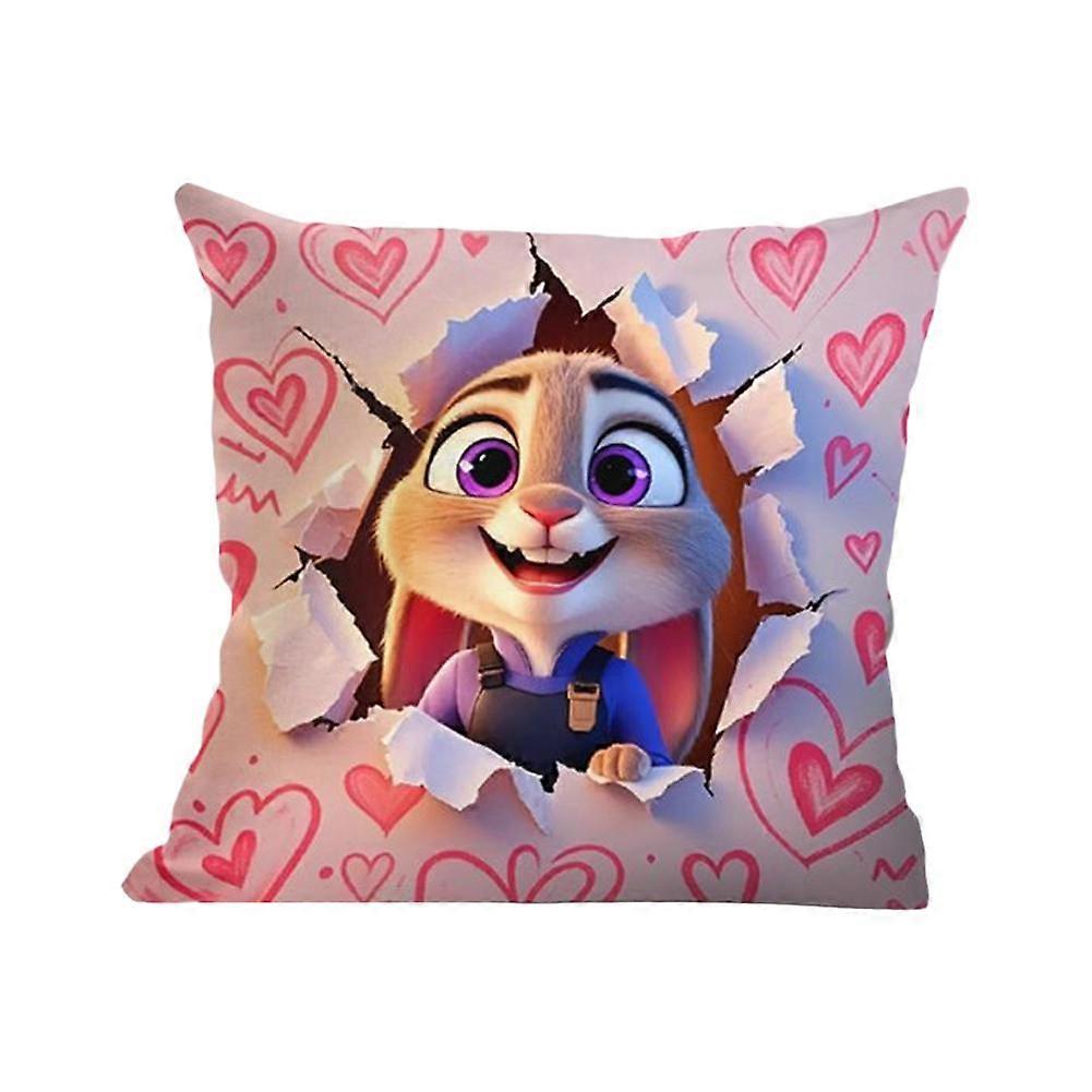 Zootopia 2 Herzmuster Plüschkissenbezug Sofa Wohnzimmer Deko Geschenk