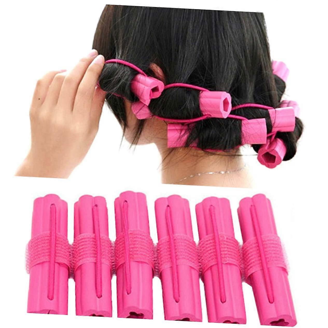 Heatless Curlers Sponge Hair Curler Set for Overnight Styling and Natural Curls Random Color