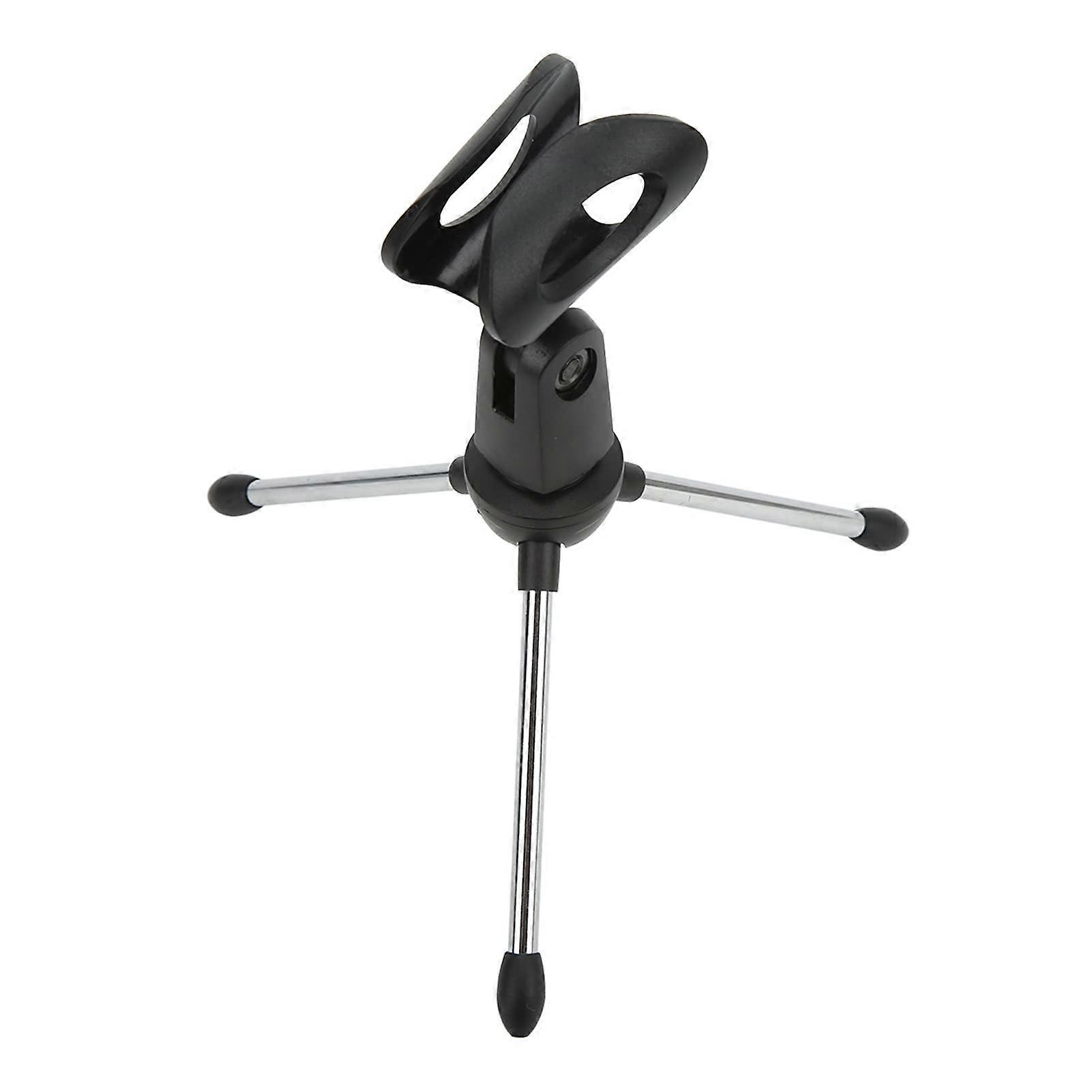 Desktop Microphone Stand Holder, Adjustable Table Mic Stand With Clip, Tripod Design, Compatible With Most Microphones