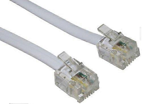 5m ADSL Cable Gold Plated Contact Pins RJ11 Phone Socket Microfilter White