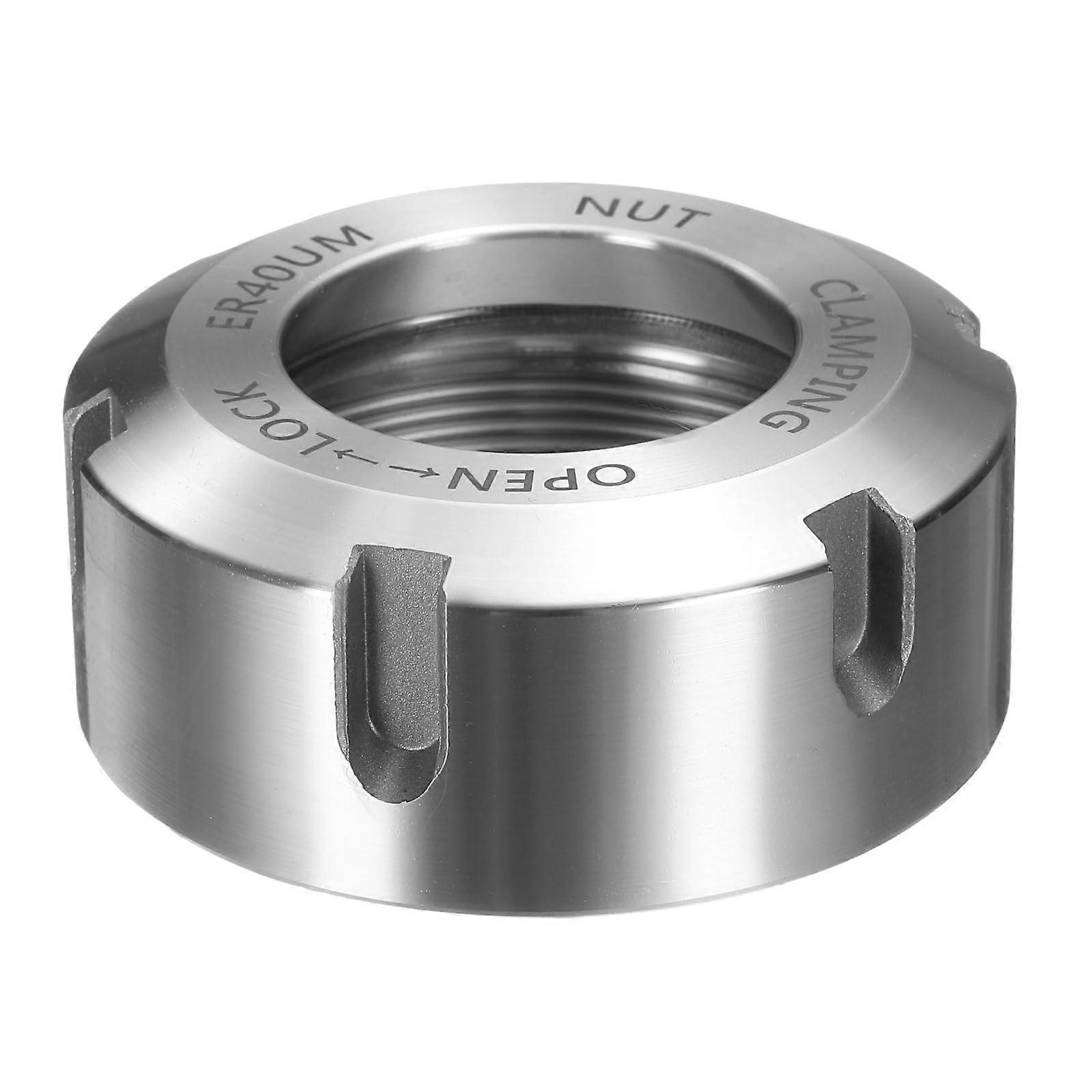 ER40UM M50 CNC Collet Nut with Precision Grip and Balance Holes for Milling and Lathe Tools