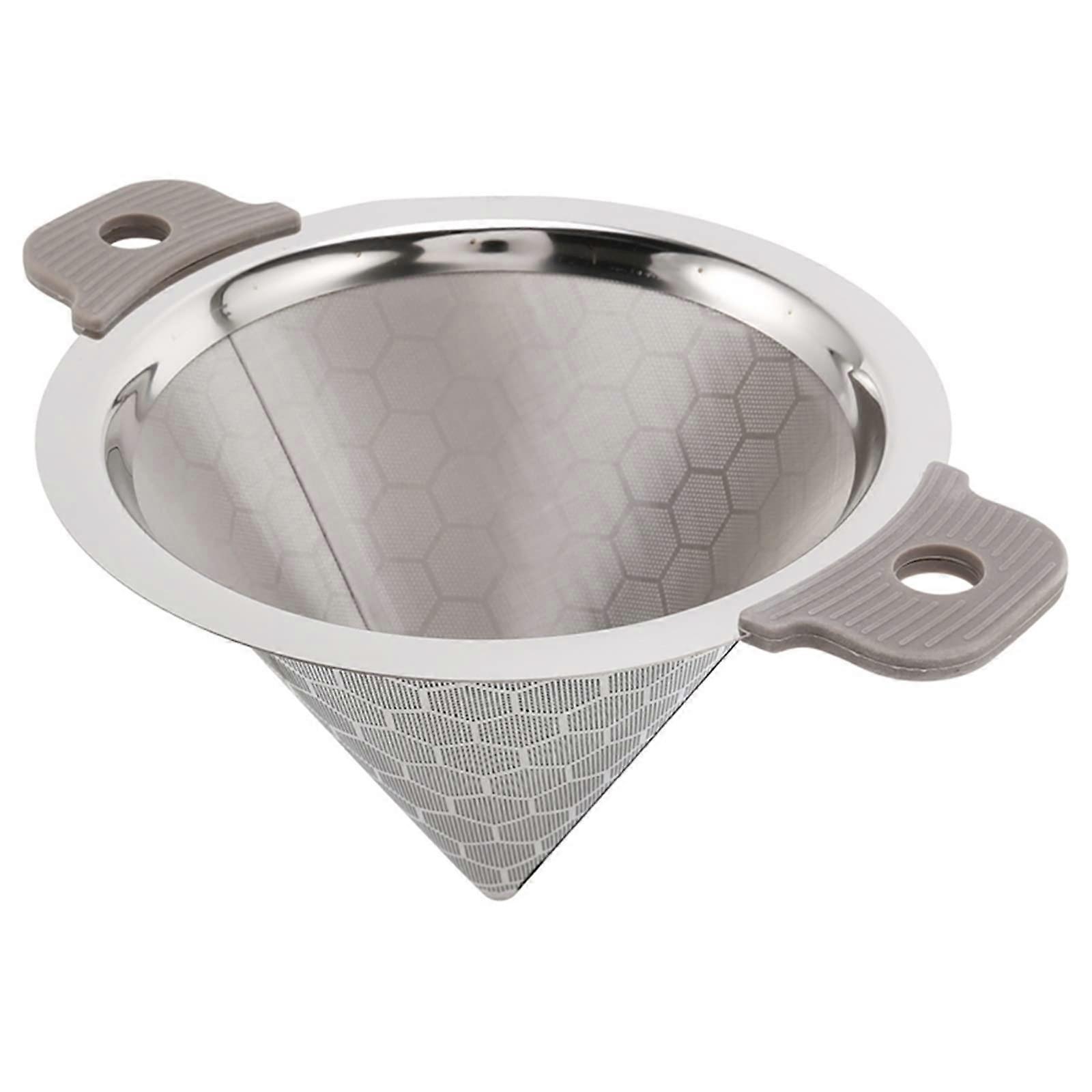 Stainless Steel DoubleLayer Tea Strainer and Coffee Dripper Funnel Cone 30cm Superfine Mesh