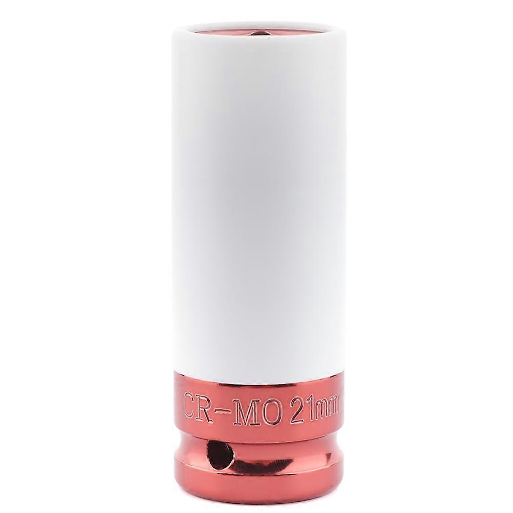21mm Lug Nut Impact Socket Thin Wall Deep with Scratch Wheel Protection for 1/2 Inch Drive