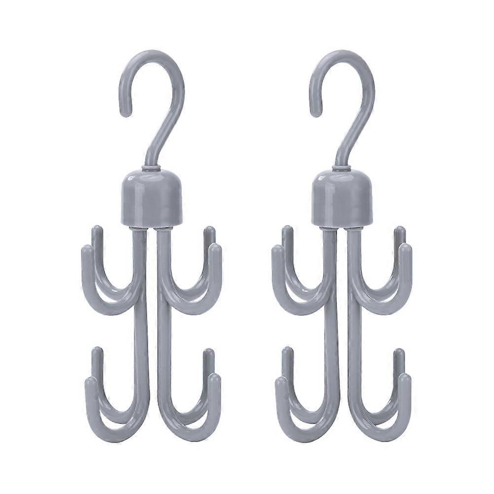 Hat Hook Rotating Hangers Grey Wardrobe Hooks 23.5*10cm 360 Degree Rotating 2Pcs