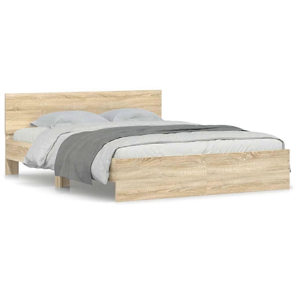 Bed Frame Without Mattress Sonoma Oak 150X200 Cm Queen Bed Frames