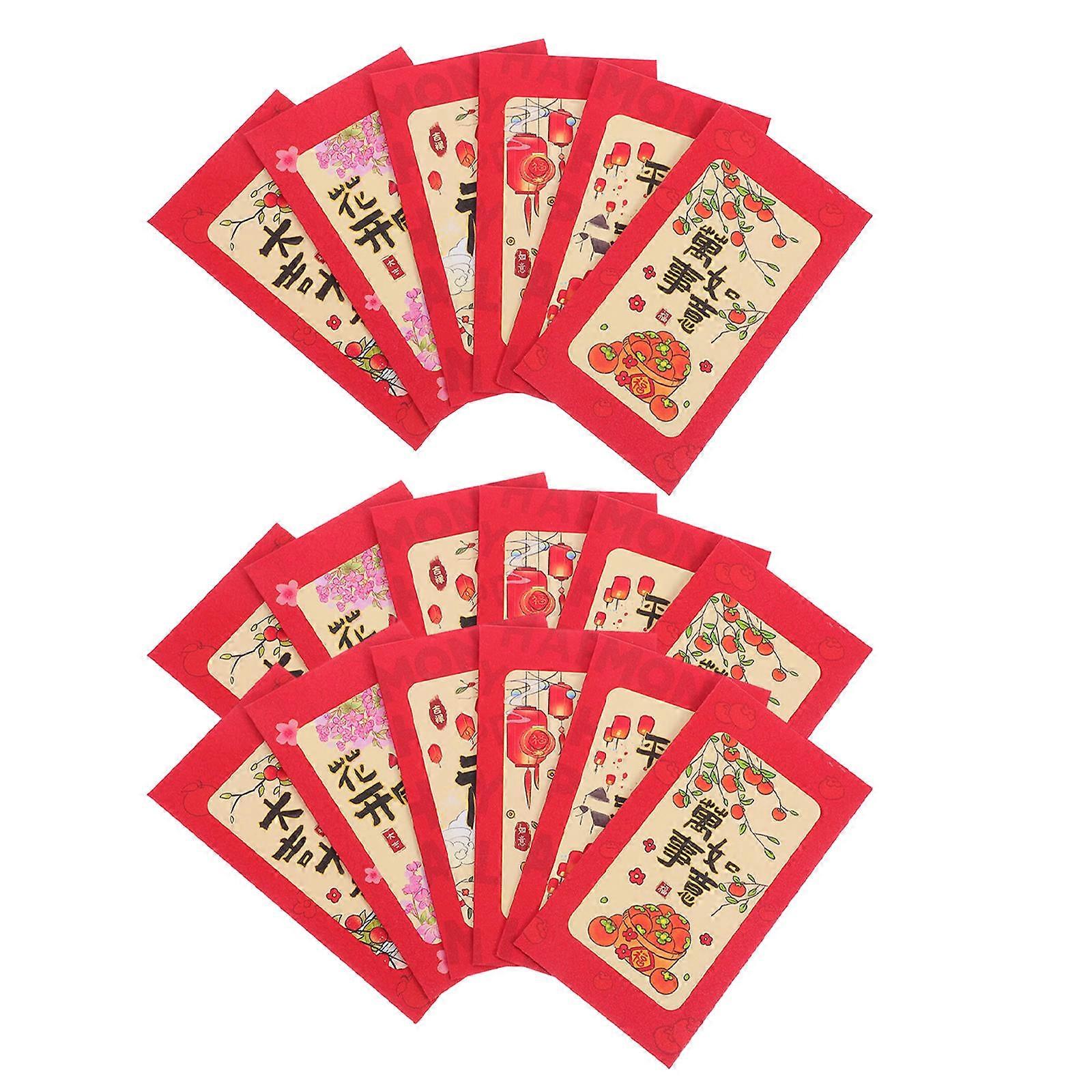 3D Cartoon Red Envelopes 18Pcs for Gift in Assorted Colors