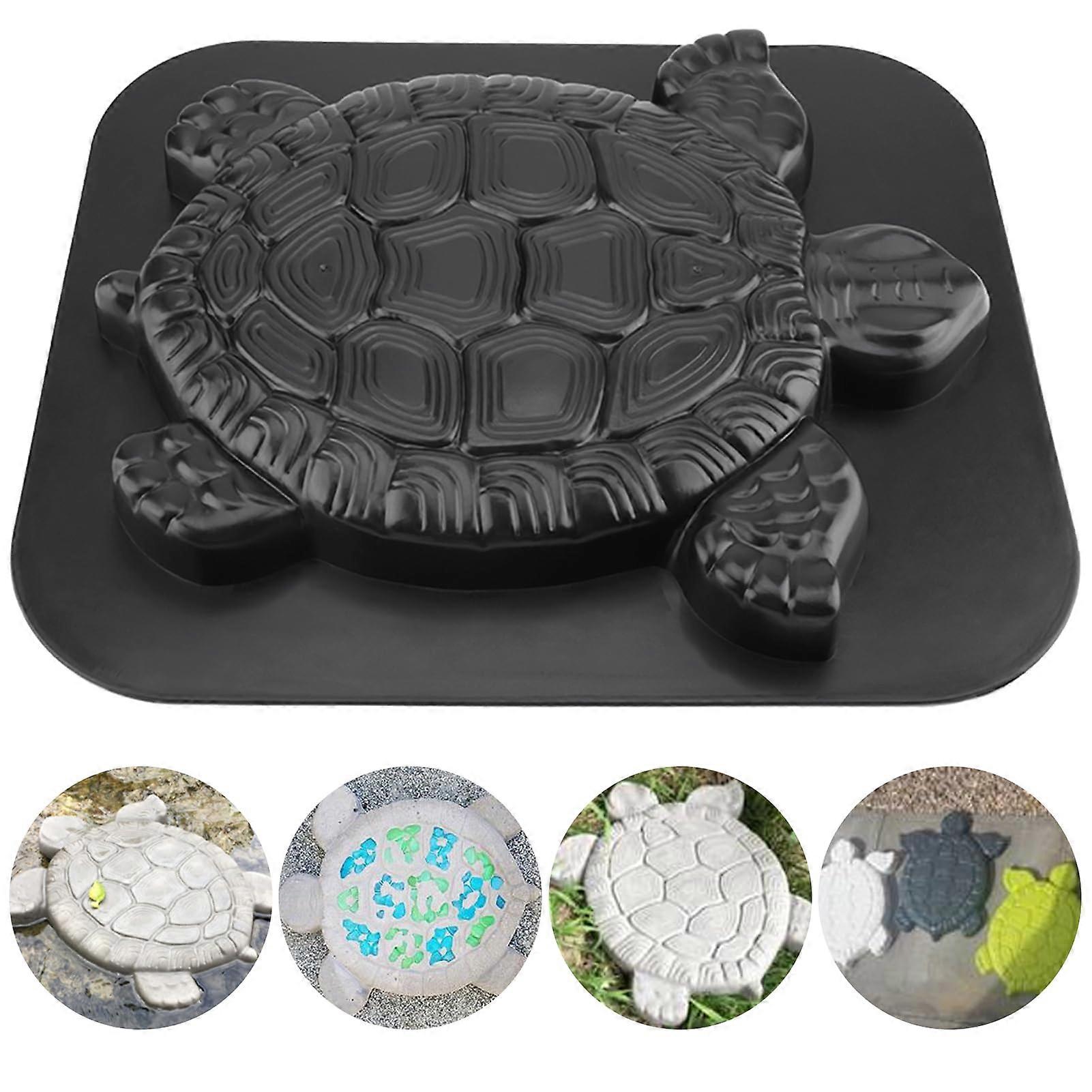 Turtle Shape Concrete Stepping Stone Mold for Easy Garden Pathway, Reusable Paving Tool