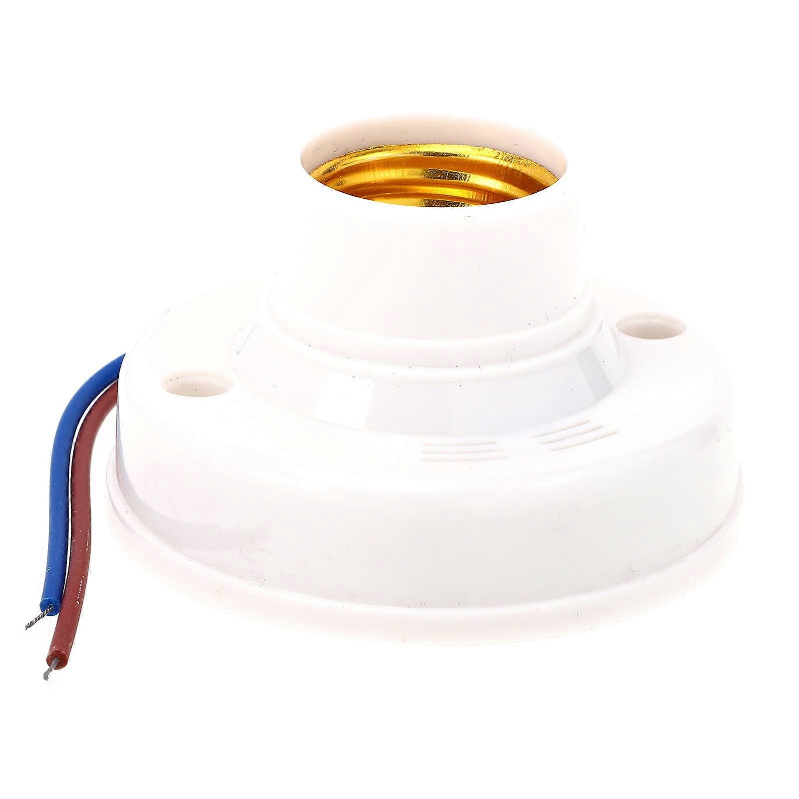 Smart Sound Control Light Socket 2Pcs For Nighttime Use In White Color With Automatic Delay Shutdown Features