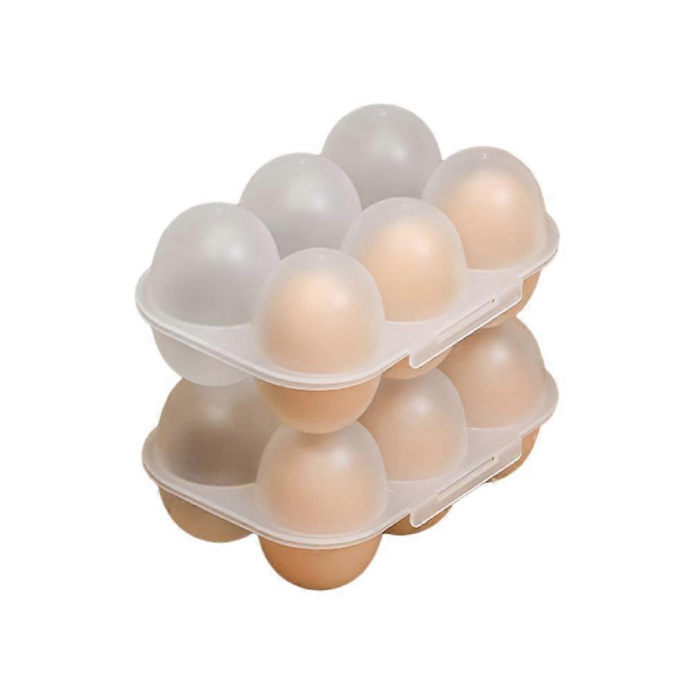 Egg Storage Container 6 Grid Durable Dustproof Egg Holder for Camping Travel and Kitchen