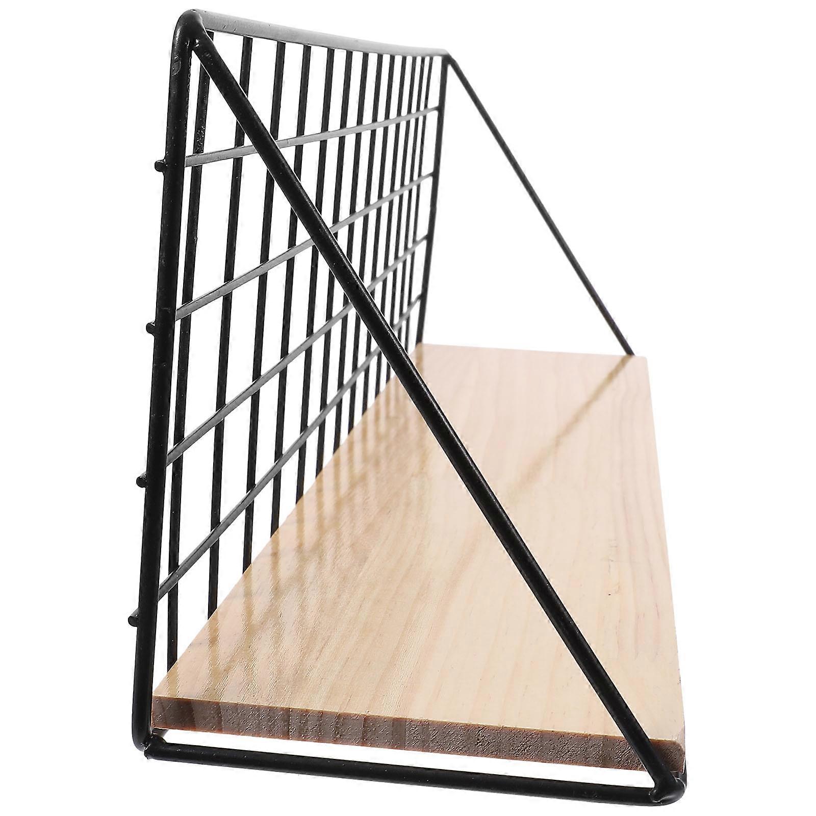 Wall Storage Shelf Iron Rack for Storage 1Pcs Black Home Decorative Unit