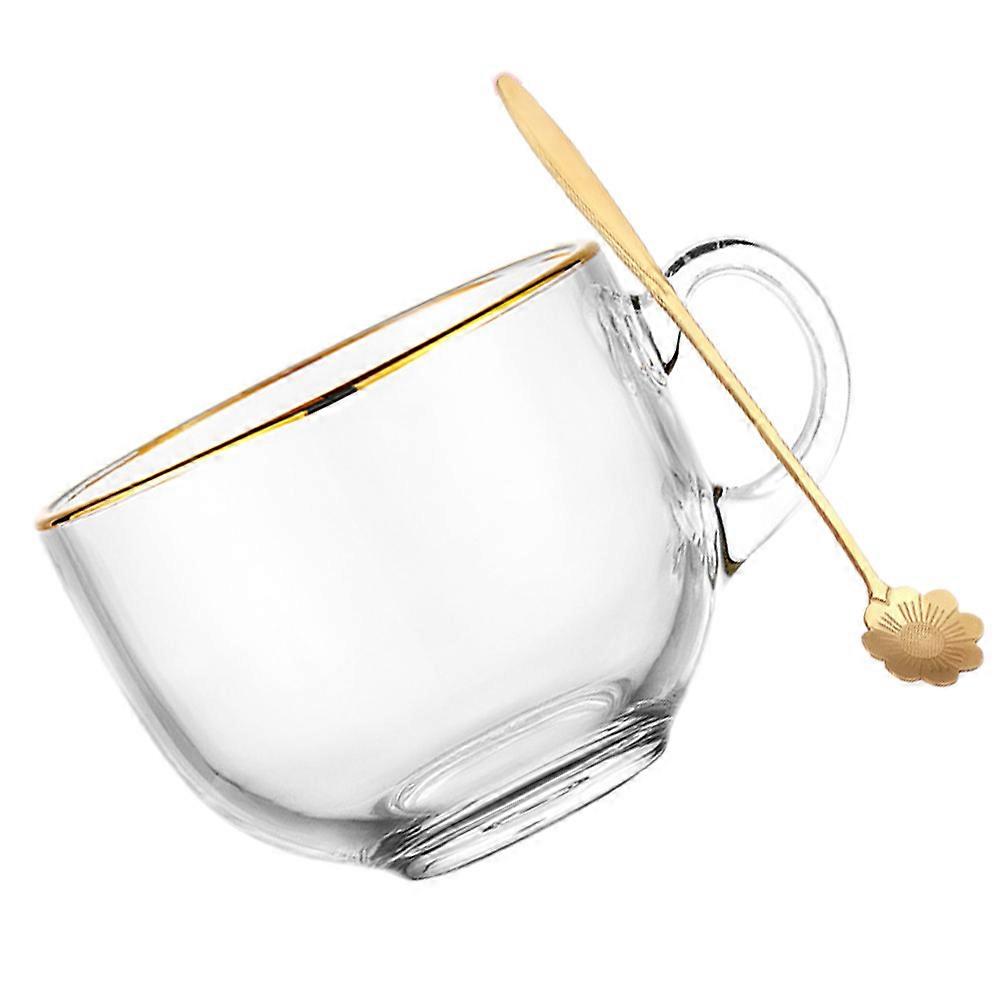 Steel Tempered Glass Breakfast Cup for Drinking Assorted Color