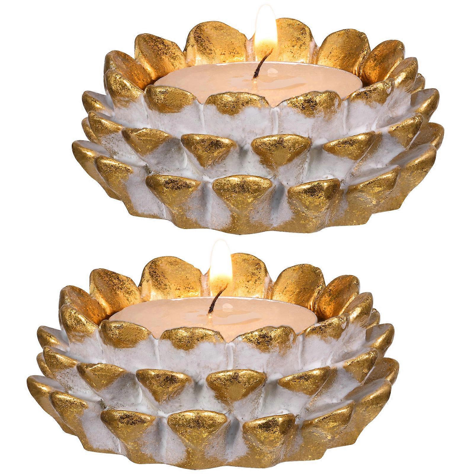 Cone Shaped Candlestick Retro Candleholders for Decor 2Pcs