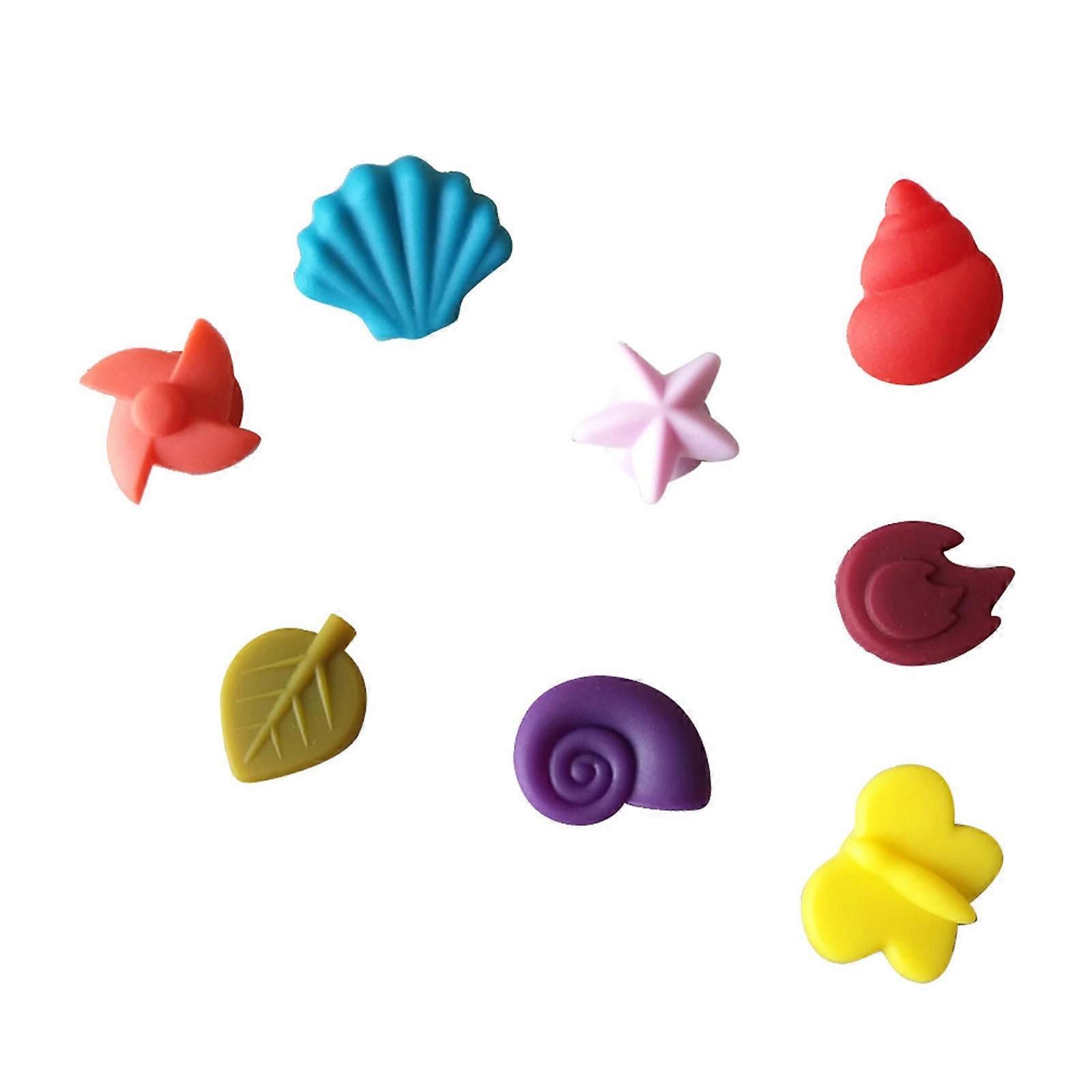 16Pcs Silicone Wine Glass Marker for Cup Identification Assorted Colors