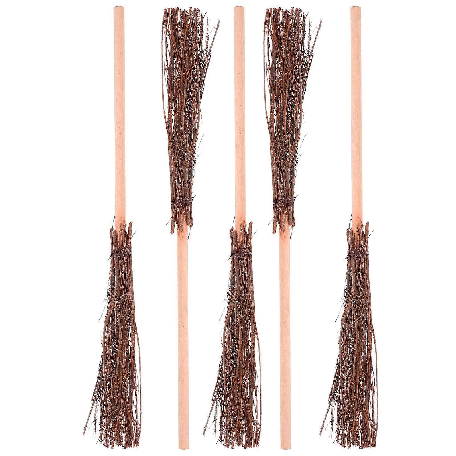 Handmade Broom Mini Broom for Micro Landscape Crafting 5Pcs Pack