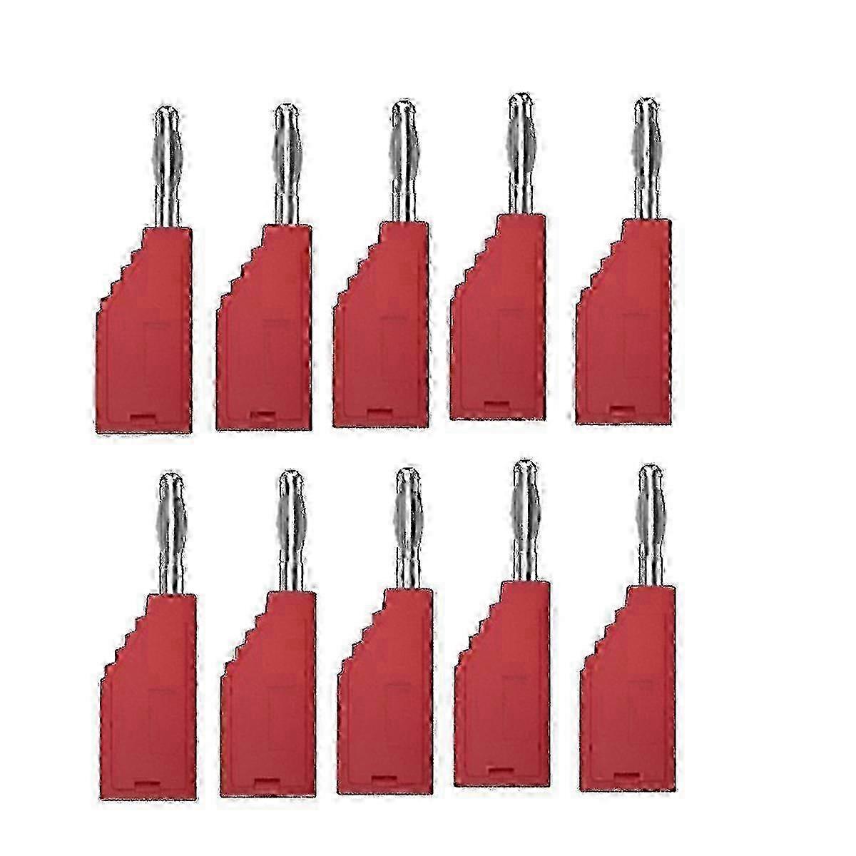 10pcs Multi-Function Banana Plugs 4mm Stackable Connector for DIY Electronics 25-26s