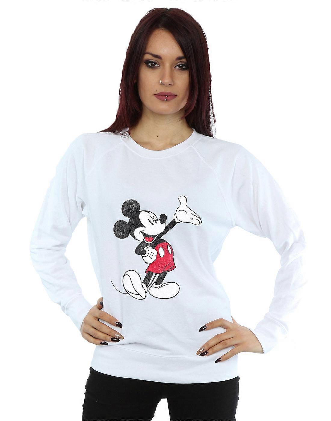 Disney Women's Mickey Mouse Traditional Wave Sweatshirt