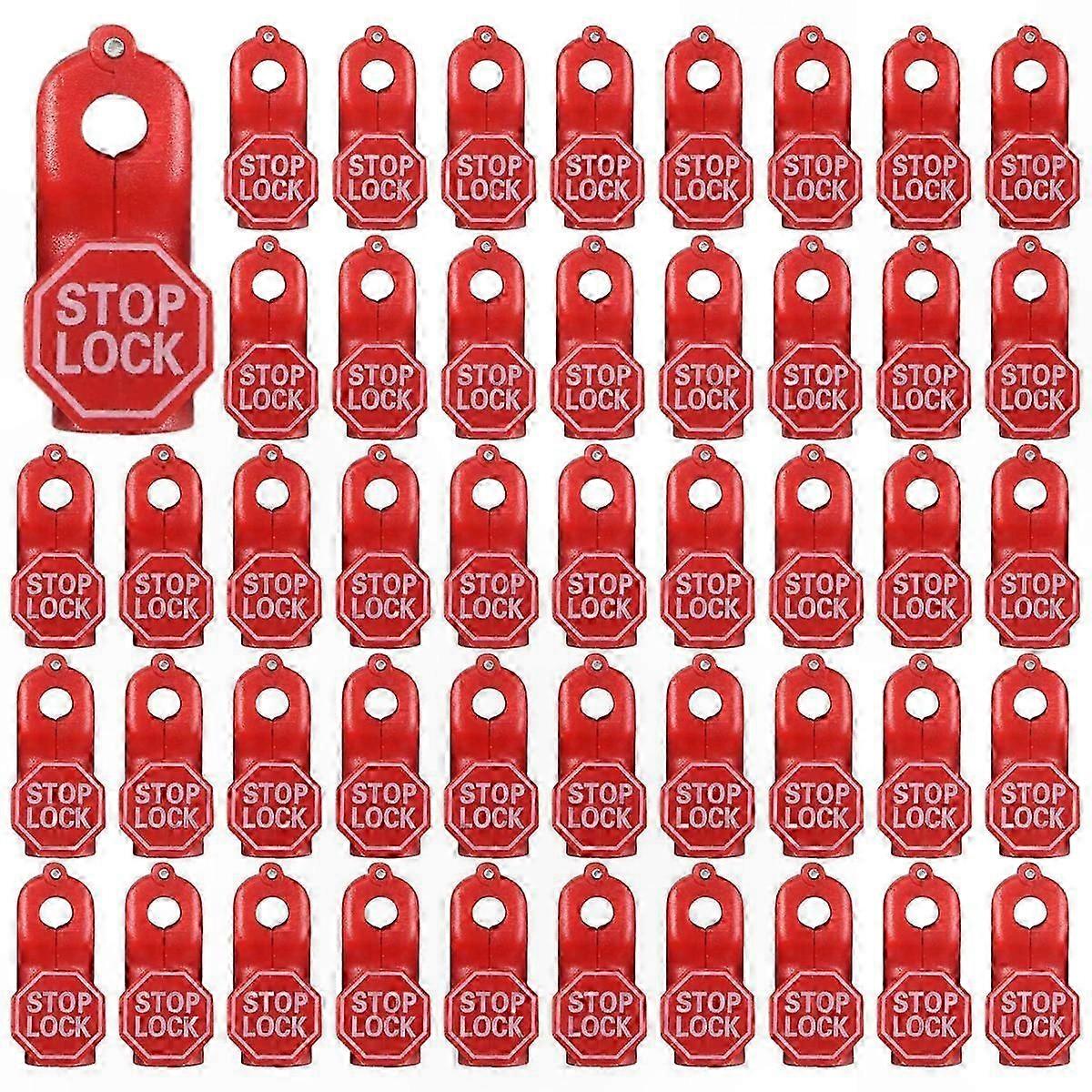 100 Pack Plastic Anti-Theft Peg Hook Locks, Red Retail Display Pin Stop Security Solution