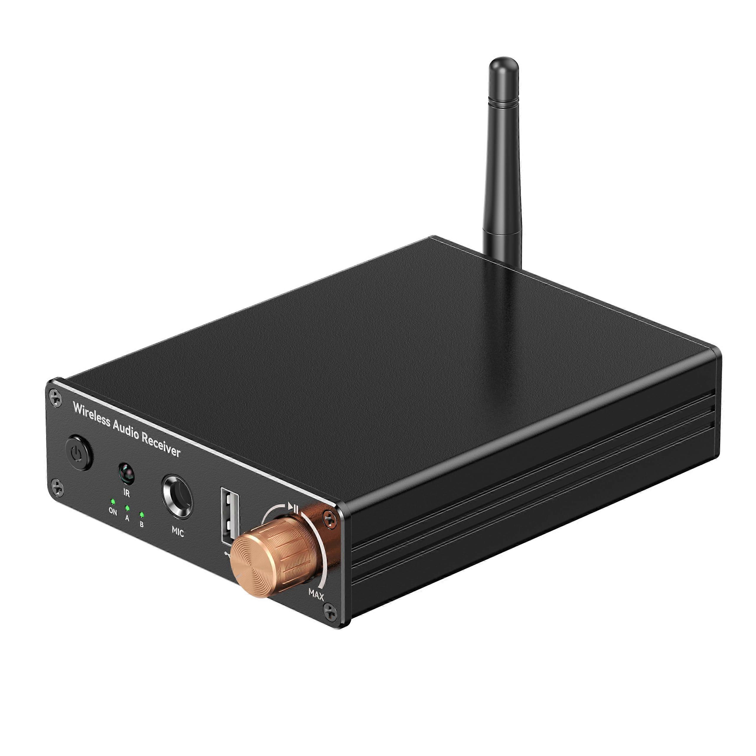 Bluetooth 6.0 Audio Receiver Adapter with AUX RCA, Dual Pairing, Lossless HiFi, Extended Range