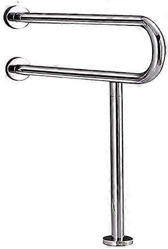 UShaped Bathroom Safety Grab Bar with Legrests, Rustproof Elderly Handicap Support Rail, Easy Install
