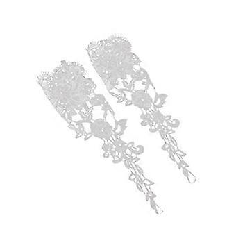 Bridal Gloves Fingerless Lace Gloves for Wedding Party White