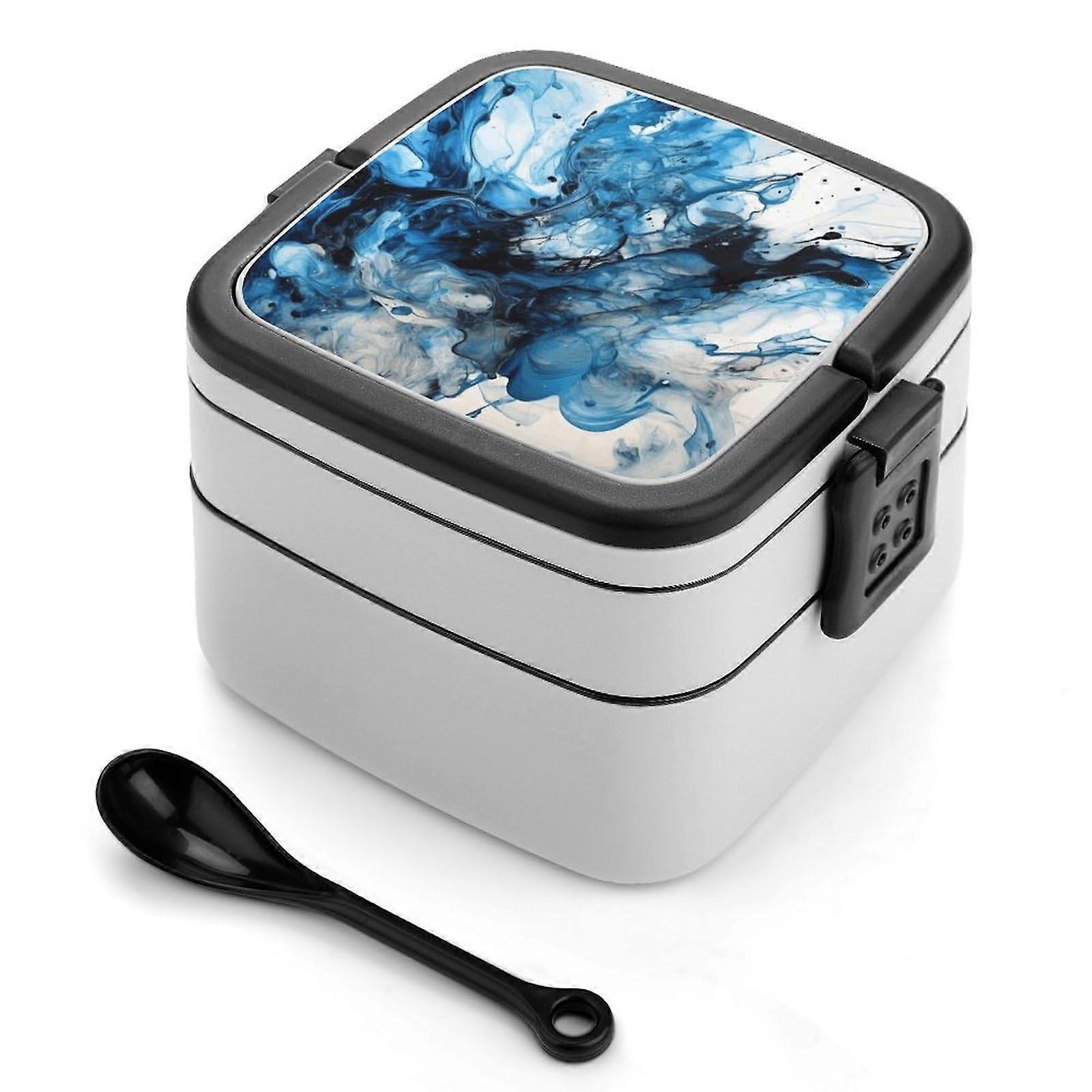 Bento Lunch Box Double Layer Leakproof with Dividers Stackable Food Container for Office Travel Ref:1647