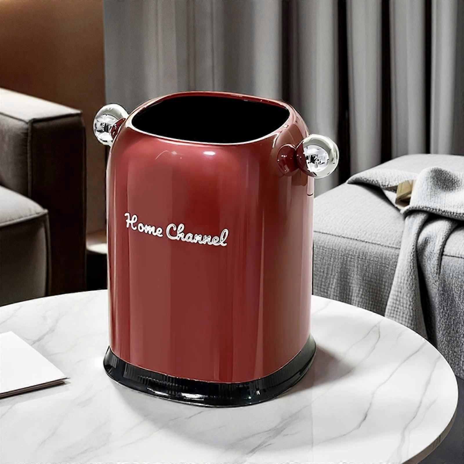 Trash Can with Double Layer Durable Design for Easy Clean Minimalist Indoor Home Use