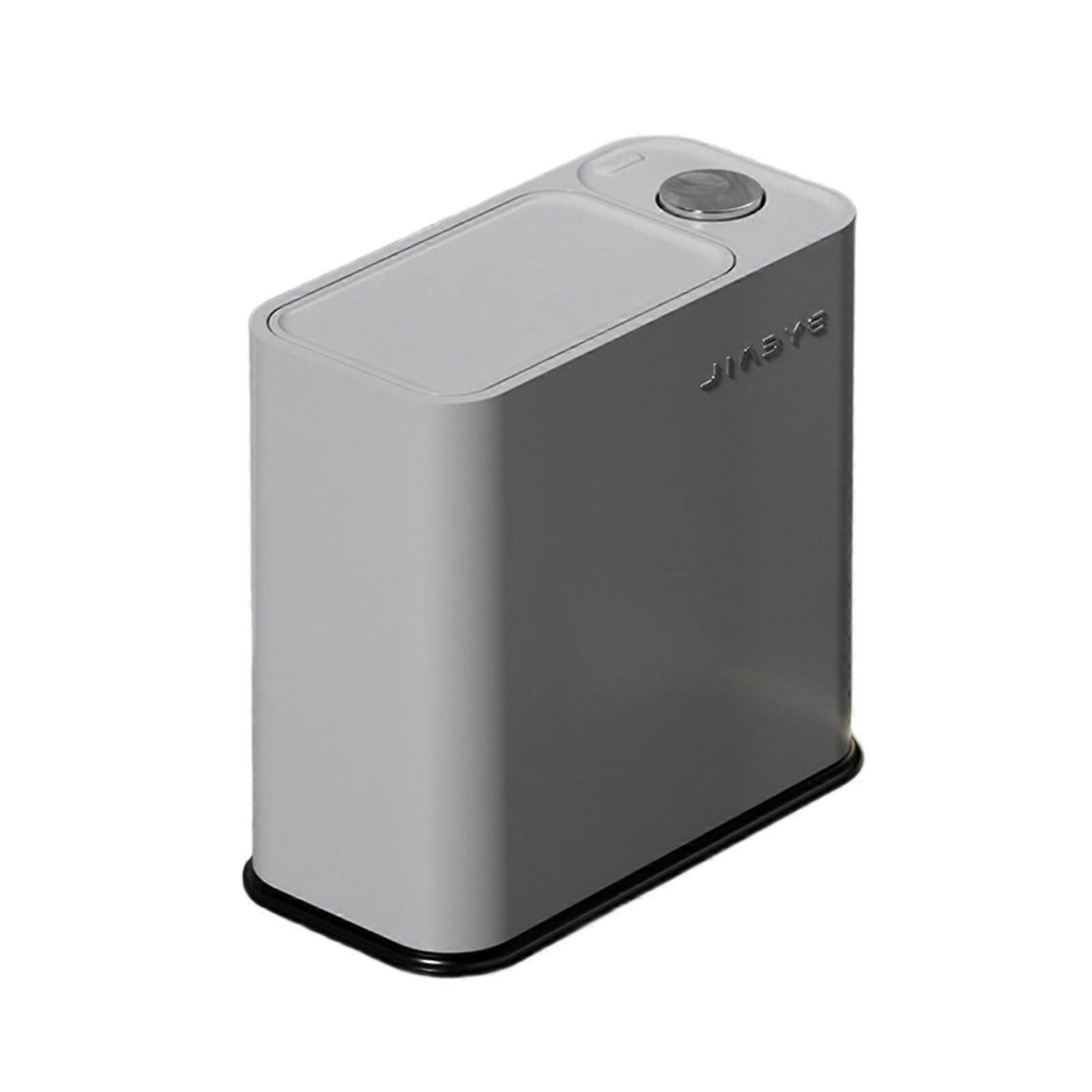 Compact SpaceSaving Trash Can with Press Lid for Kitchen and Bathroom Narrow Gap Placement