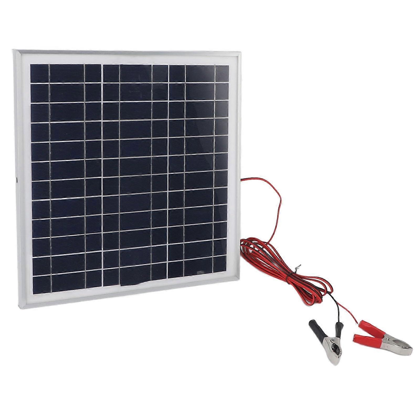 50W Portable Monocrystalline Solar Panel 18V with 9.8FT Cable and DC Clips for RV Camping