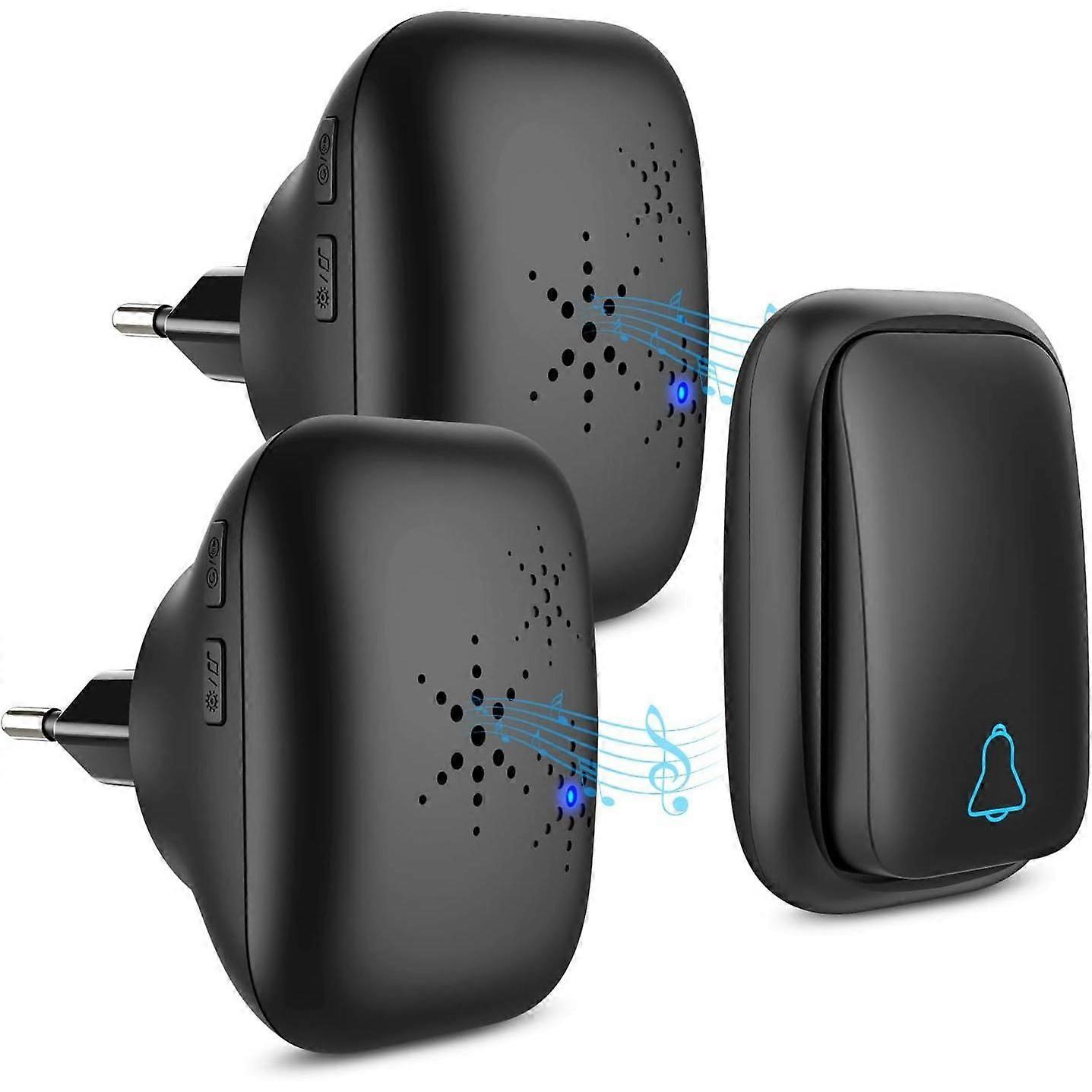 Wireless doorbell with 1 receiver, IP68 waterproof