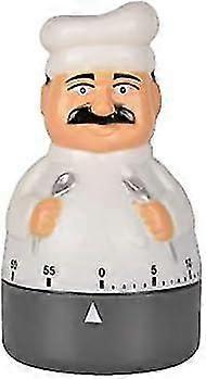 Chef-shaped mechanical kitchen timer
