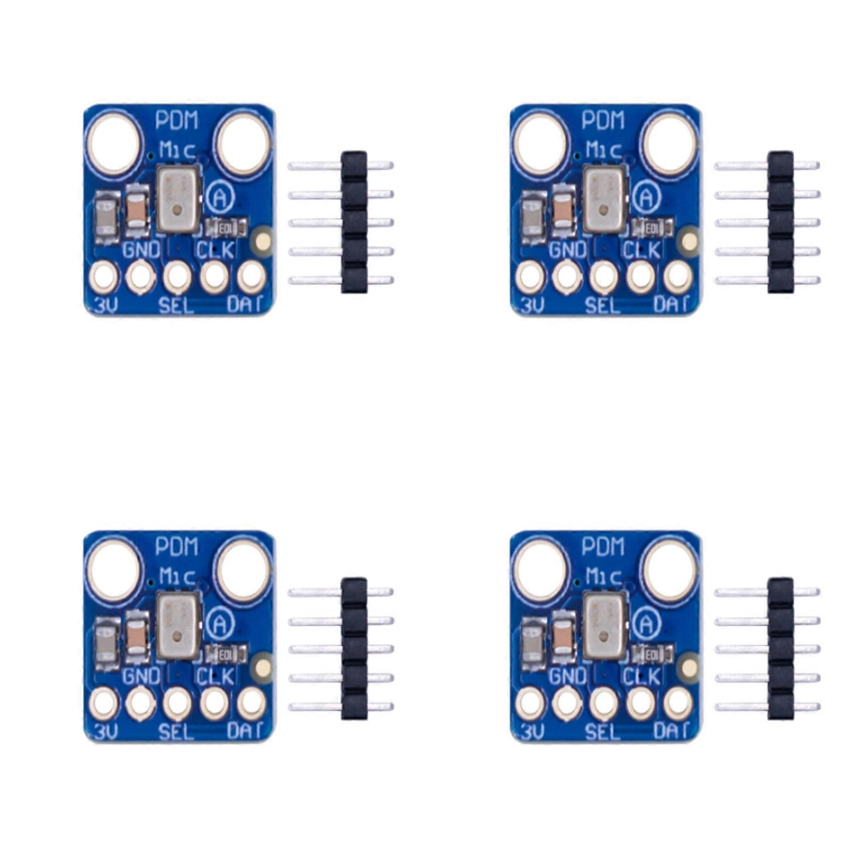 4X MP34DT01 PDM Digital MEMS Microphone Module Simple Pulse Density Modulation Output Small Omnidirectional Microphone
