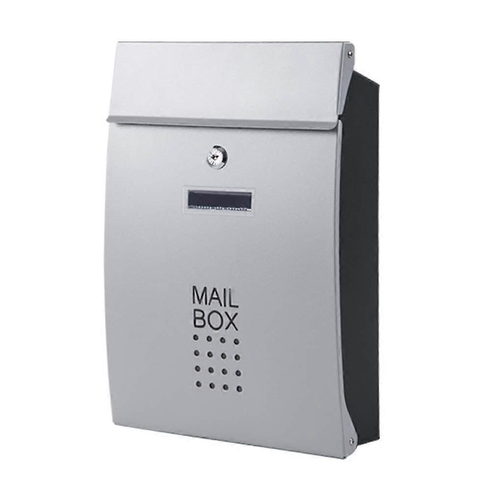 Weatherproof Wall Mounted Mailbox with Lockable Security, Galvanized Steel Outdoor Post Box