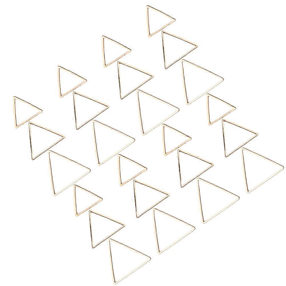 Golden Eardrop Pendants for Decoration 60Pcs DIY Triangular Ear Hook Pendants