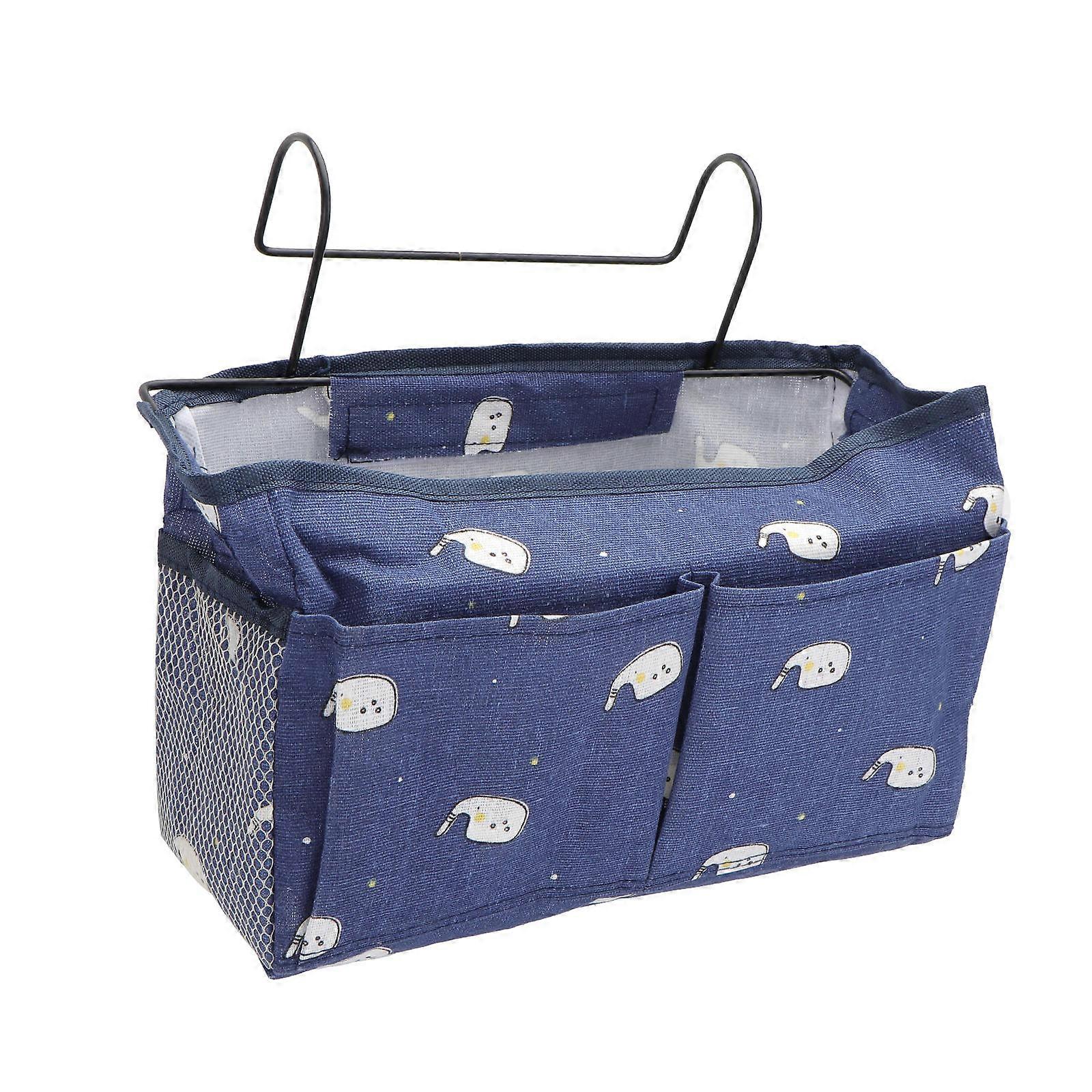 Multi-Grid Storage Hanging Bag for Storage Use Featuring 3Pcs Bedside Hanging Basket