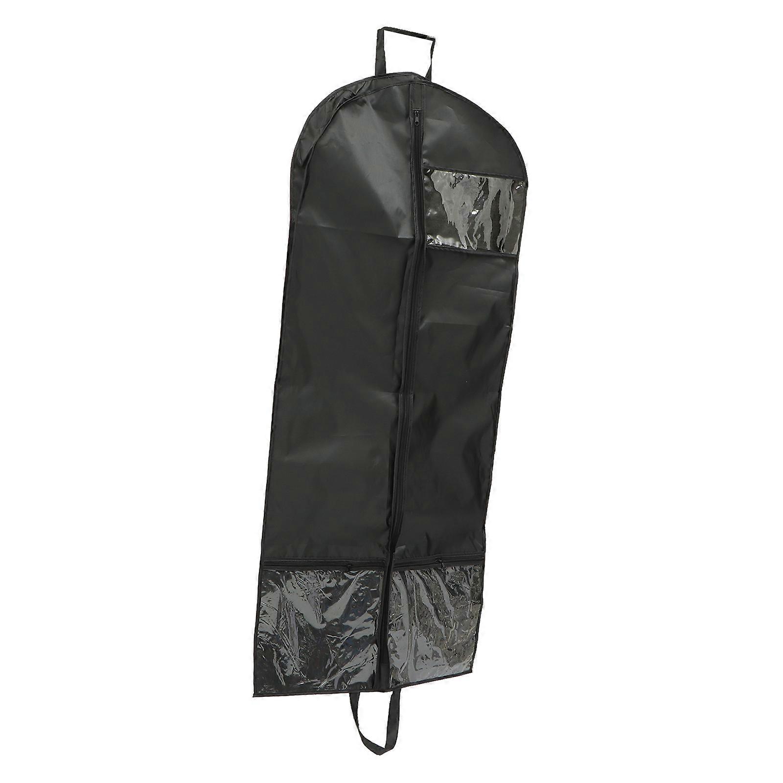 Dustproof Bag Clothes Cover for Storage 1Pcs Practical Folding Garment Bag Black