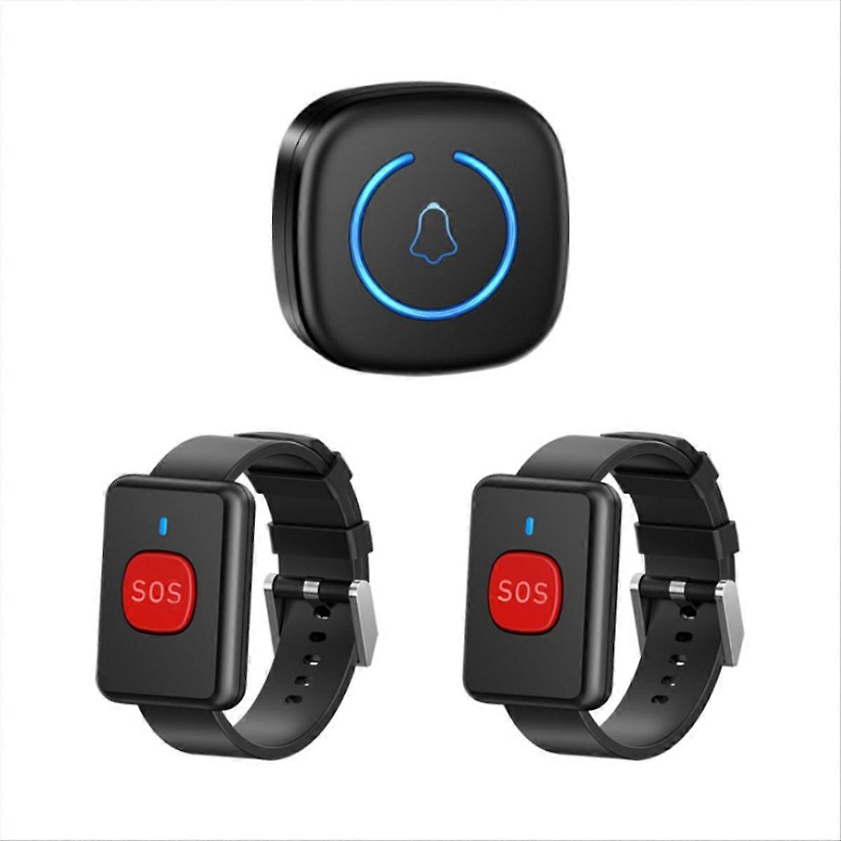 Wireless Watch Button for Kids Elderly Patient Call System EU Plug,A