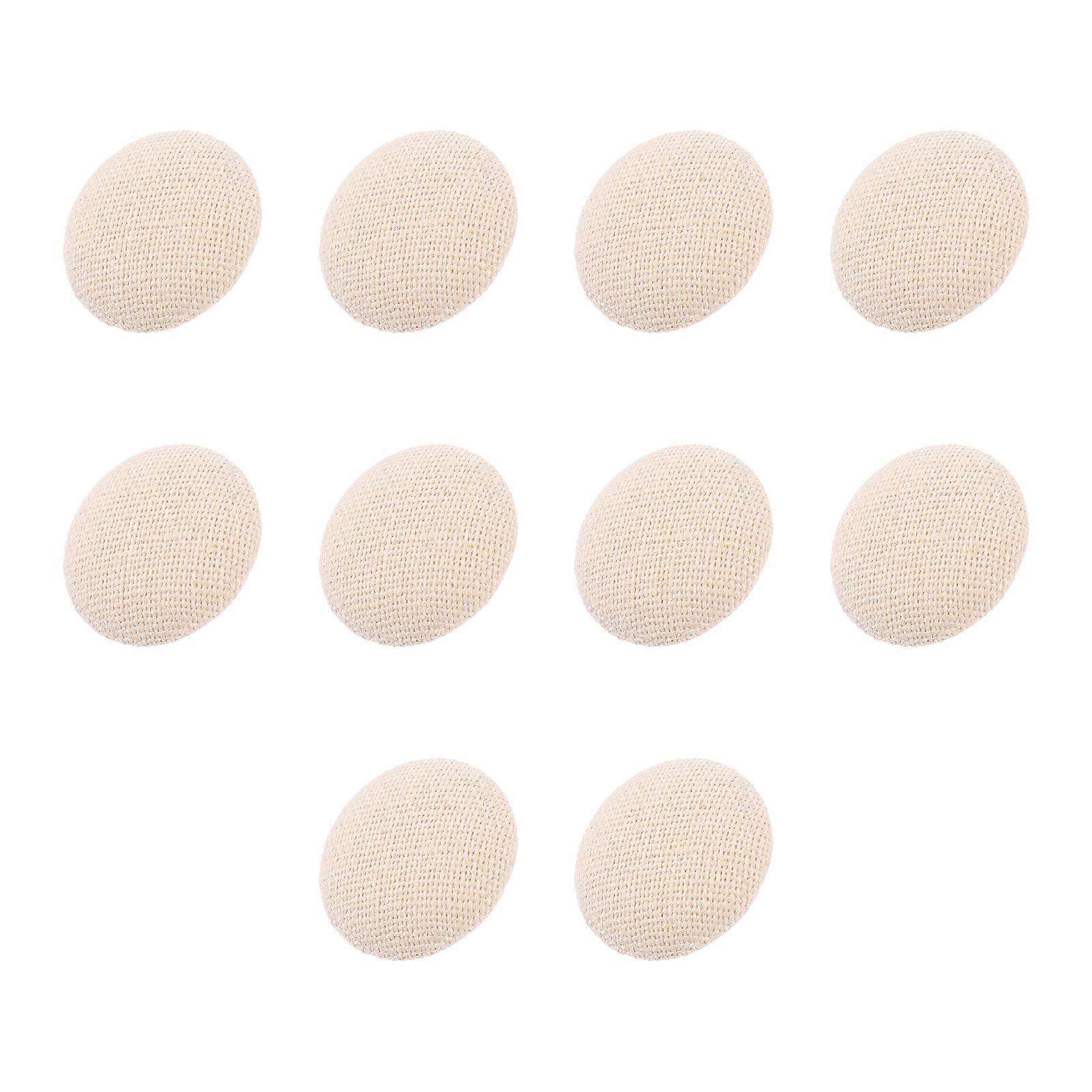 Beige Linen Buttons DIY Buttons for Sewing Crafts 30Pcs Decorative