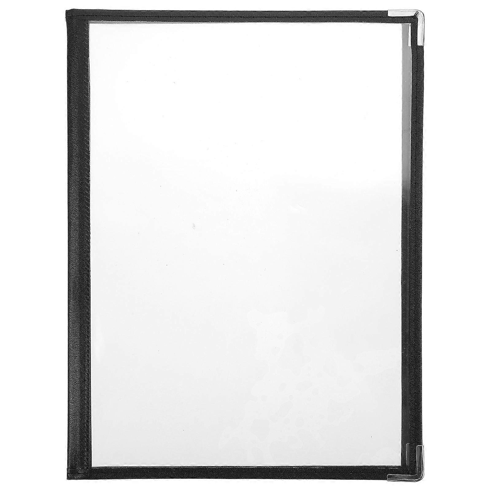 Transparent Menu Cover PVC Binder for Durable Use in Kitchen 6Pcs