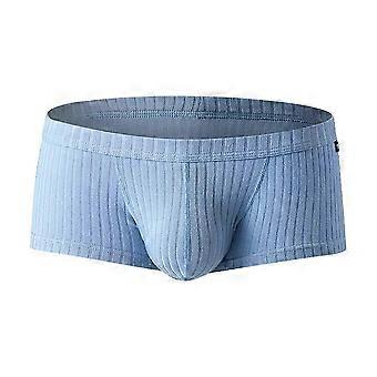 Homens Sexy Underwear Cintura Baixa Cuecas U Pouch Boxers Shorts listrados Cuecas