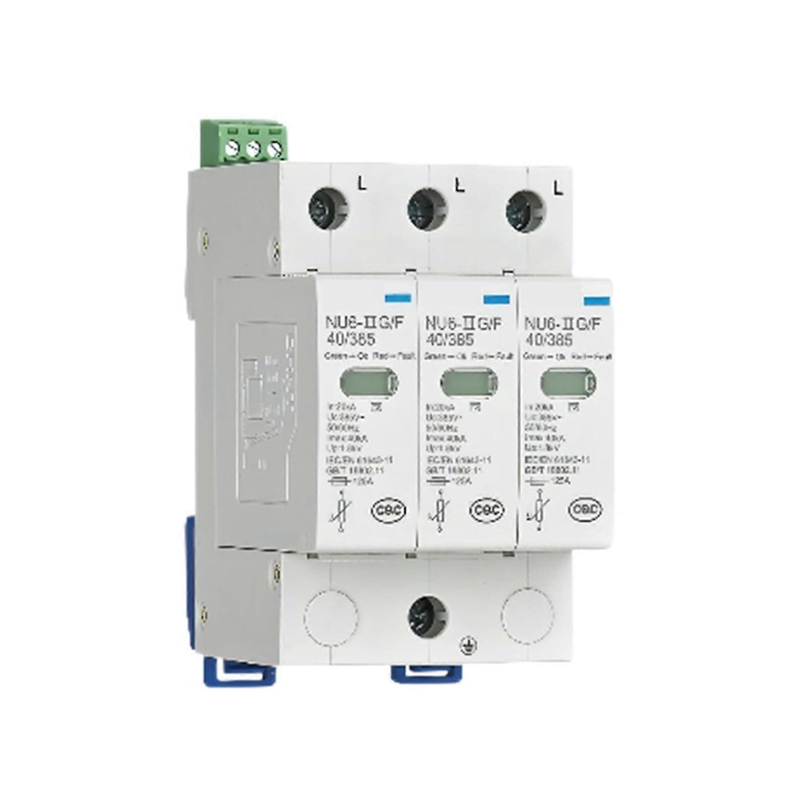 40kA 385V Three Phase Surge Protector with  Surge Capacity and Compact Panel Design