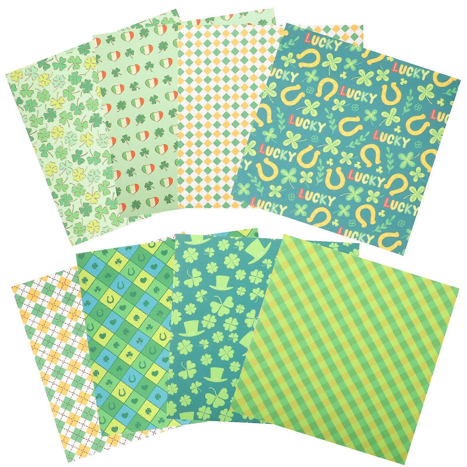 St. Patrick's Day Pattern Quilting Cloth Sheets for Crafting 40 Sheets Assorted