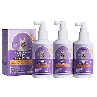 1-3 stuks Tandenreinigingsspray voor honden en katten Pet Oral Bad Breath Plaque Remover Spray
