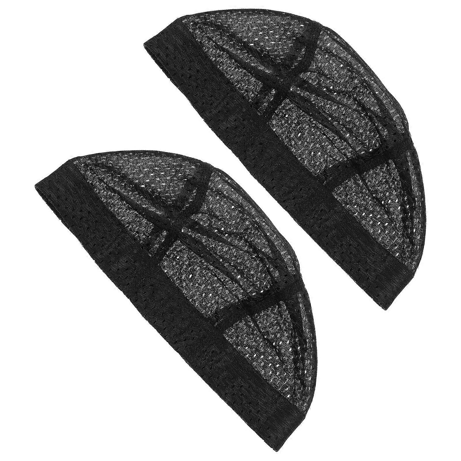 Elastic Wig Hat for Wig 2Pcs Breathable Durable Black Practical Caps