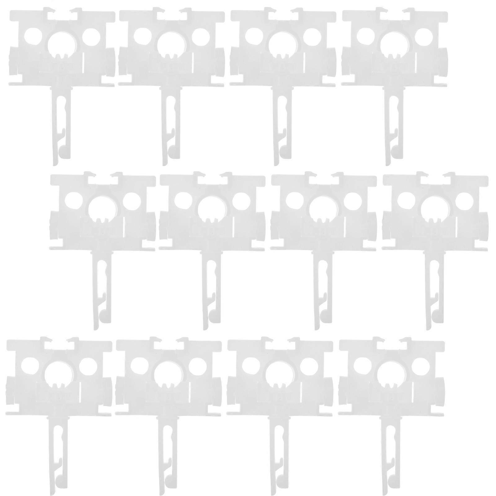 Sliding Vertical Blind Carrier with Stem for Replacement 12Pcs White Plastic Carriers