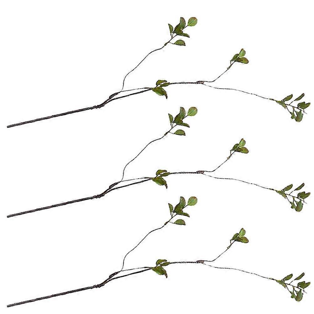 Artificial Leaf Branch Simulation Leaf for Thanksgiving Day Decor 3Pcs