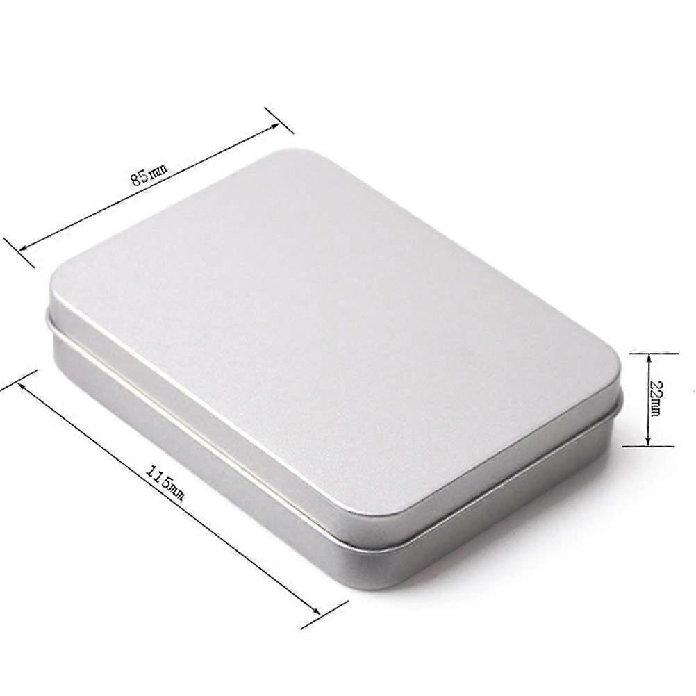 Silver Tinplate Candy Packaging Box for Storage 4Pcs Mini Containers