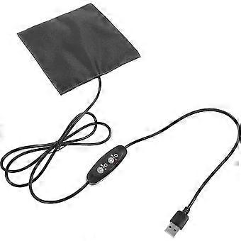 USB Heating Pad Small Pet Heating Pad for Insulation Black Carbon Fiber