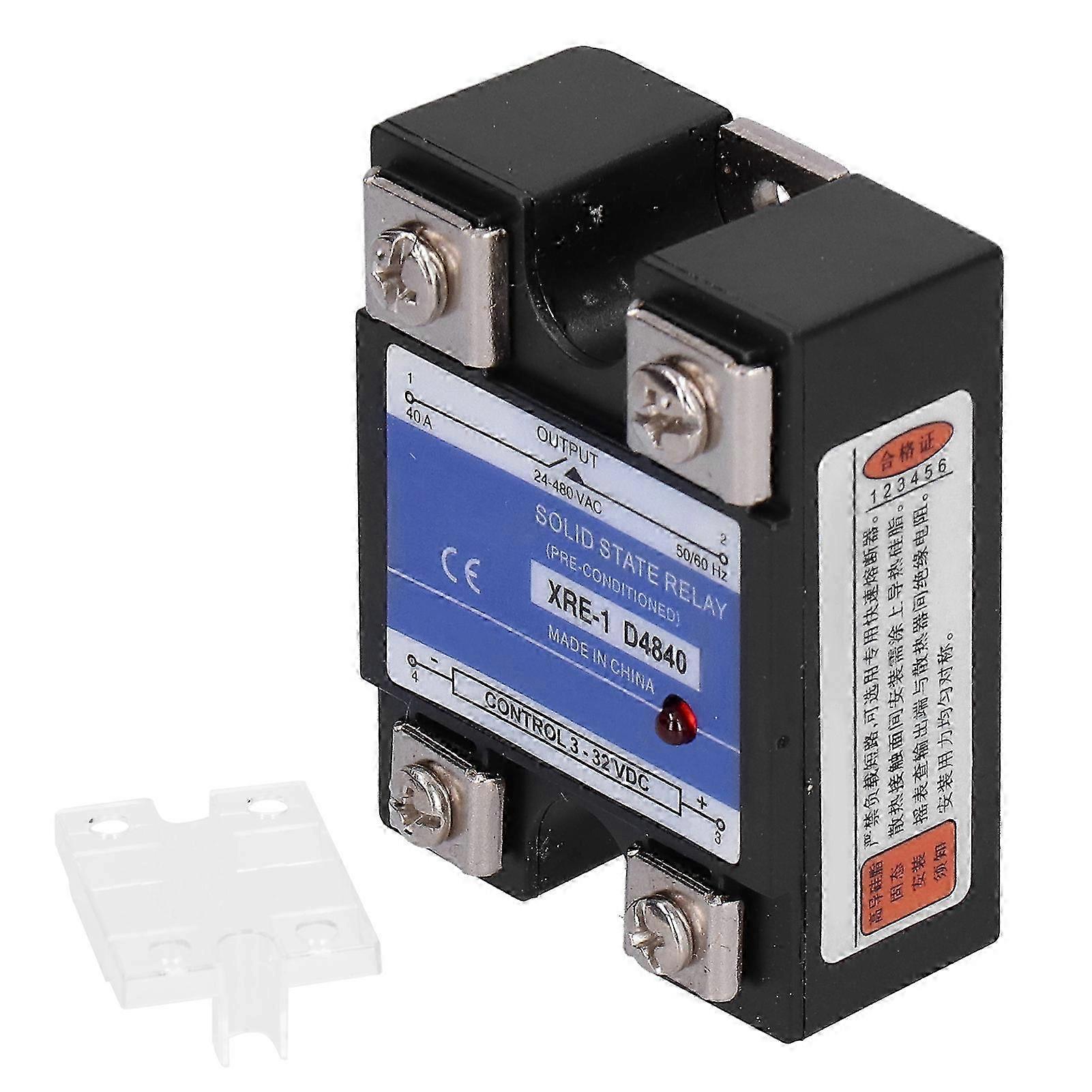 Solid State Relay Single Phase Clear Plastic Cover XRE?1 D4840 Electronic Components