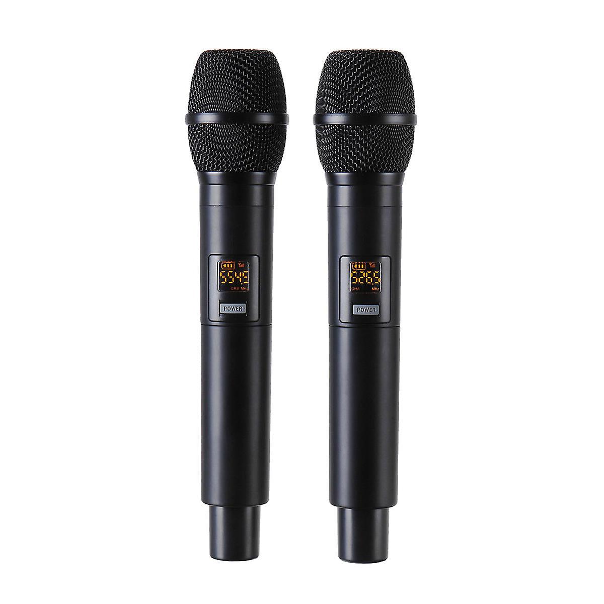 Uhf Wireless Microfono Led Portatile Con Ricevitore